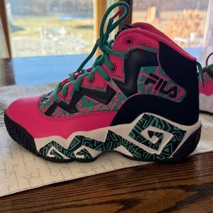 Fila Vibrant Pink and Teal High-Tops